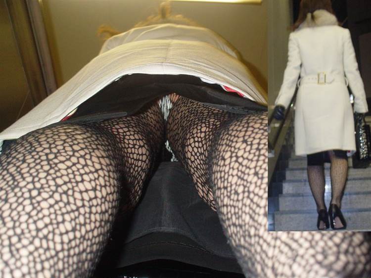 素人_網タイツ_逆さ撮り_盗撮_エロ画像07