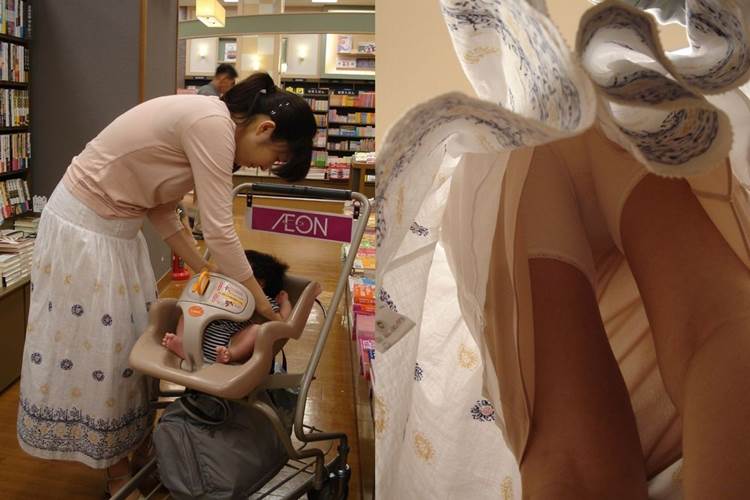 人妻_逆さ撮り_生足_盗撮画像05