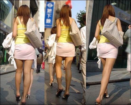 カラータイトスカート_素人_パンティライン07