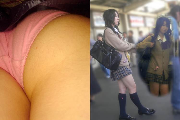 長年履いて毛玉が少し出来た綿パンツを愛用する可愛いギャルJKを逆さ撮り