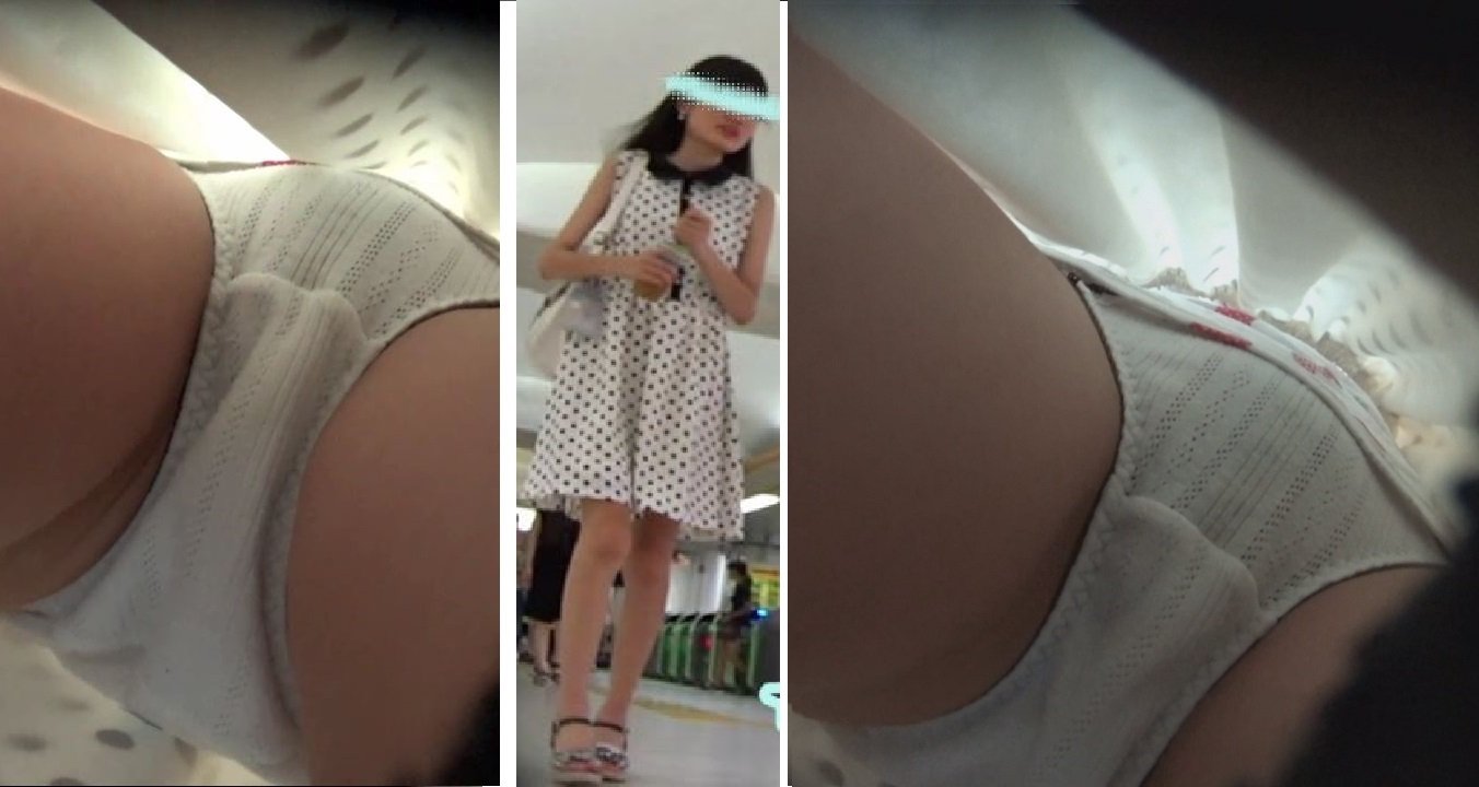 ワンピース_綿パンツ_逆さ撮り_盗撮_エロ画像04