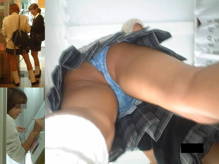 JK_逆さ撮り_青いパンツ_盗撮_エロ画像07