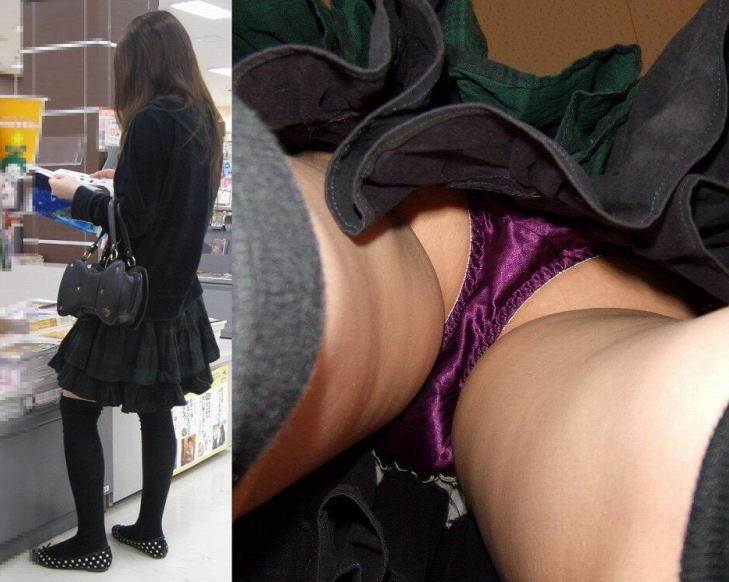 紫_パープル_サテン生地_逆さ撮り_エロ画像18