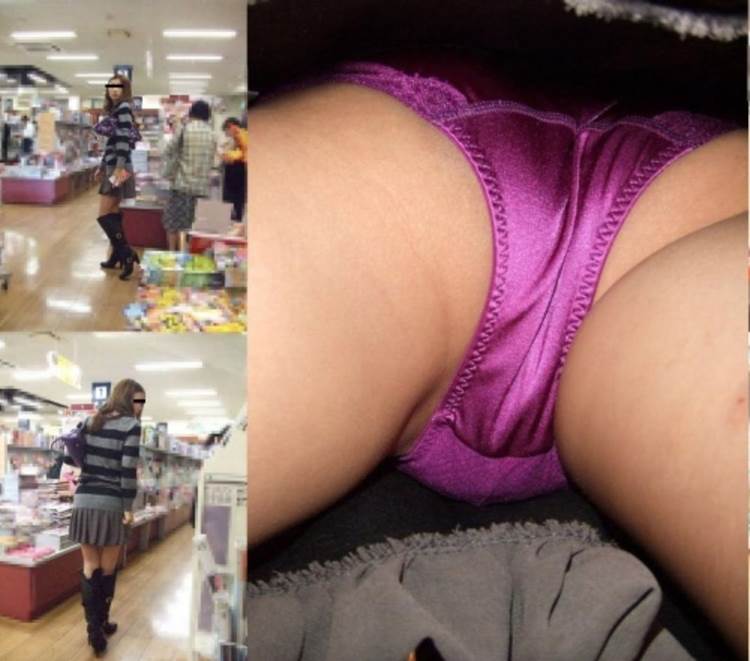 紫_パープル_サテン生地_逆さ撮り_エロ画像16