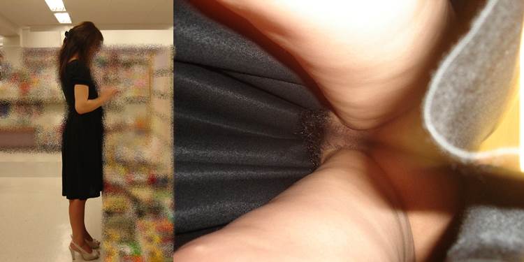 ノーパン_逆さ撮り_盗撮_エロ画像07