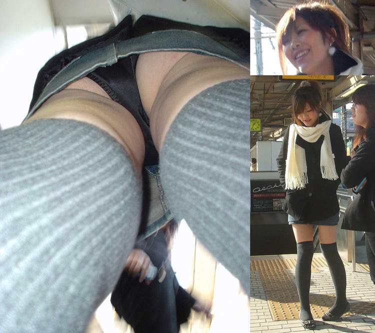 黒サテン_逆さ撮り_盗撮_エロ画像05