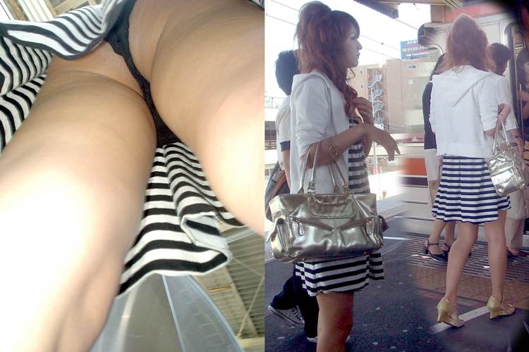 黒サテン_逆さ撮り_盗撮_エロ画像16